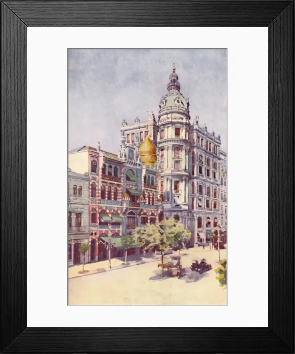 Framed Print : Moorish Building and Messrs. Guinles Offices, Avenida Rio Branco, 1914 Framed Print : Moorish Building and Messrs. Guinles Offices, Avenida Rio Branco, 1914