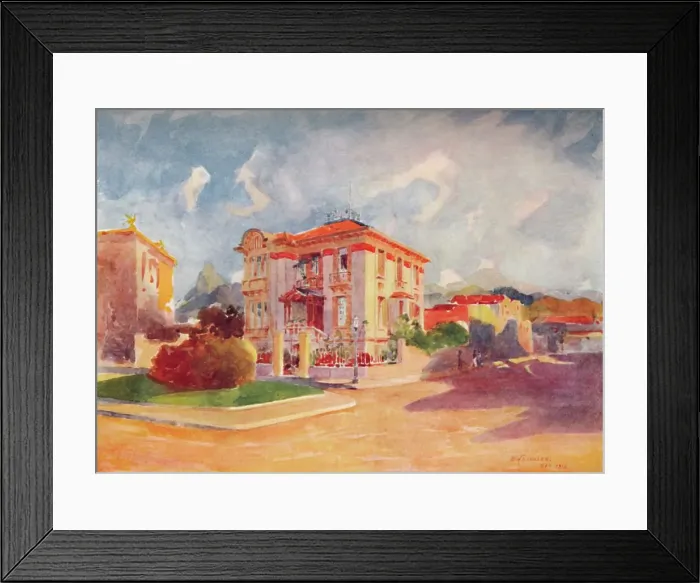 Framed Print : Residence of H. E. Dr. Pedro de Toledo, ex-Minister of Agriculture, Avenida Beira Mar, 1914 Framed Print : Residence of H. E. Dr. Pedro de Toledo, ex-Minister of Agriculture, Avenida Beira Mar, 1914