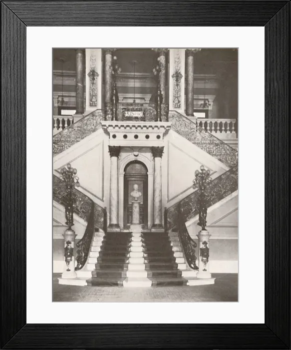 Framed Print : The National Library staircase, 1914 Framed Print : The National Library staircase, 1914