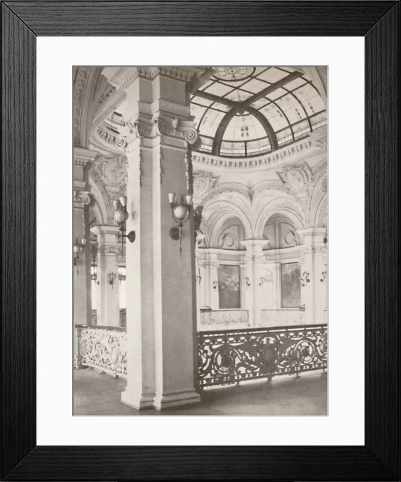 Framed Print : National Library: a corner of the gallery overlooking the public reading hall, 1914 Framed Print : National Library: a corner of the gallery overlooking the public reading hall, 1914