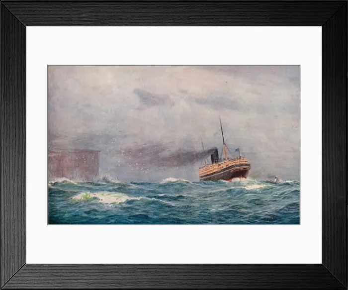 Framed Print : A P. & O. Steamer Outward Bound, 1913. Artist: Percy Frederick Seaton Spence Framed Print : A P. & O. Steamer Outward Bound, 1913. Artist: Percy Frederick Seaton Spence