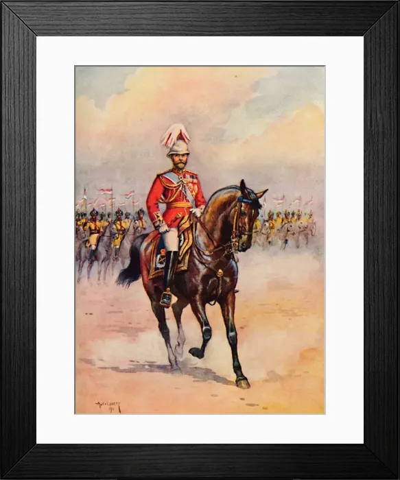 Framed Print : H. M. King George in India, 1913. Artist: AC Lovett