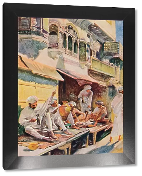 Workers in an Indian Bazaar, 1913. Artist: John Henry Frederick Bacon