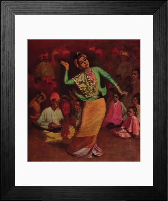 Framed Print : A Burmese Dancing Girl, 1913. Artist: James Raeburn Middleton Framed Print : A Burmese Dancing Girl, 1913. Artist: James Raeburn Middleton