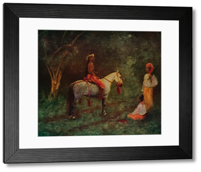 Framed Print : A Burmese Horseman, 1913. Artist: James Raeburn Middleton Framed Print : A Burmese Horseman, 1913. Artist: James Raeburn Middleton