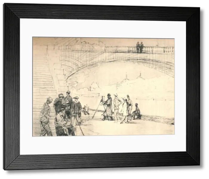 Framed Print : The first Paris road was her river, c1927, (1927). Artist: Henry Franks Waring Framed Print : The first Paris road was her river, c1927, (1927). Artist: Henry Franks Waring