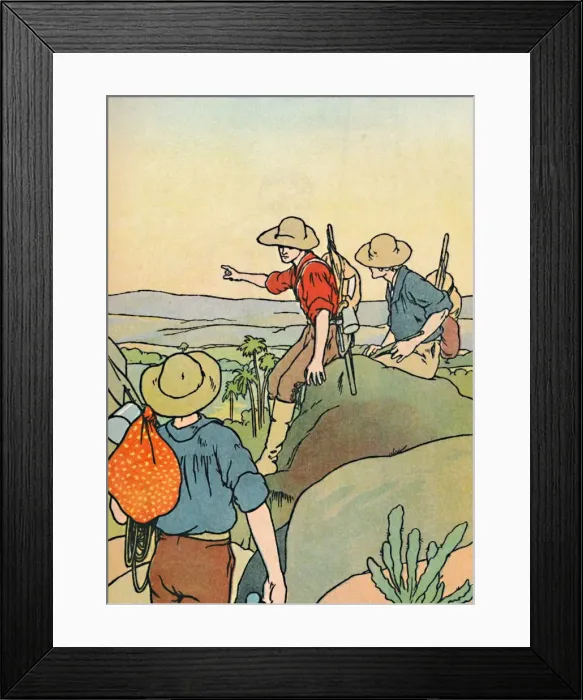 Framed Print : Early Settlers in Australia, 1912. Artist: Charles Robinson Framed Print : Early Settlers in Australia, 1912. Artist: Charles Robinson