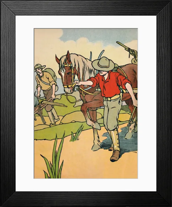 Framed Print : Off to the Gold-Fields, 1912. Artist: Charles Robinson Framed Print : Off to the Gold-Fields, 1912. Artist: Charles Robinson