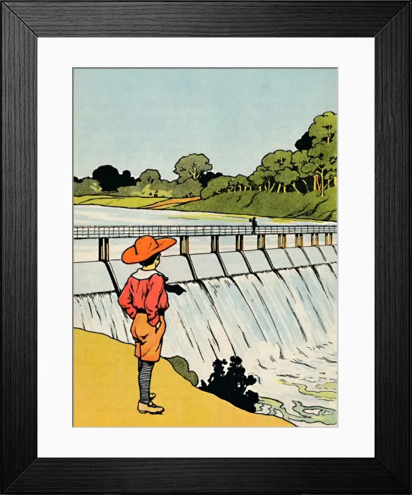 Framed Print : The Dam, 1912. Artist: Charles Robinson Framed Print : The Dam, 1912. Artist: Charles Robinson