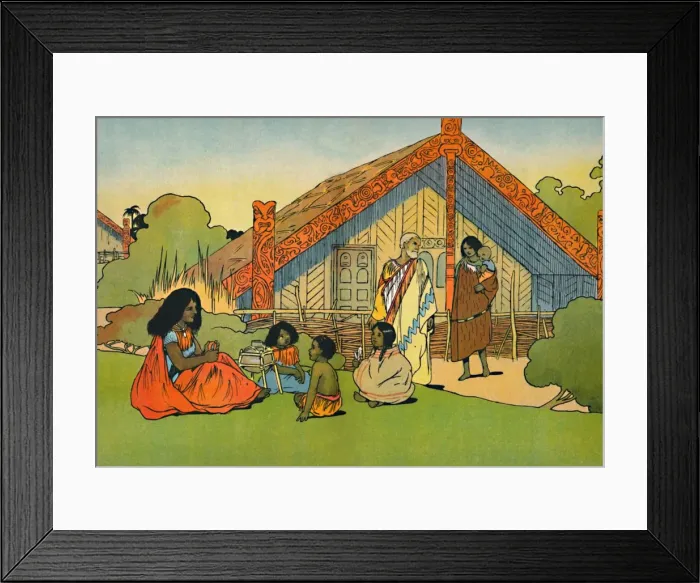 Framed Print : The Maoris Home, 1912. Artist: Charles Robinson Framed Print : The Maoris Home, 1912. Artist: Charles Robinson