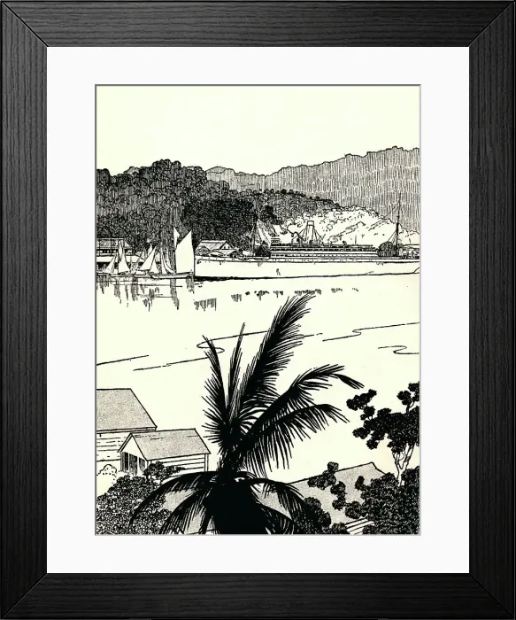 Framed Print : Port Antonio, Jamaica, 1912. Artist: Charles Robinson Framed Print : Port Antonio, Jamaica, 1912. Artist: Charles Robinson