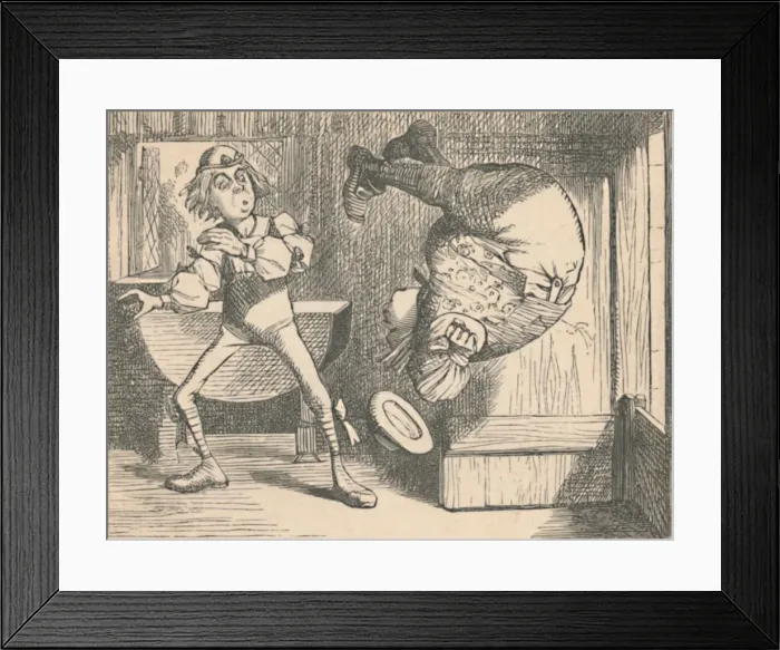Framed Print : The youth and the sage. The sage doing a somersault, 1889. Artist: John Tenniel Framed Print : The youth and the sage. The sage doing a somersault, 1889. Artist: John Tenniel