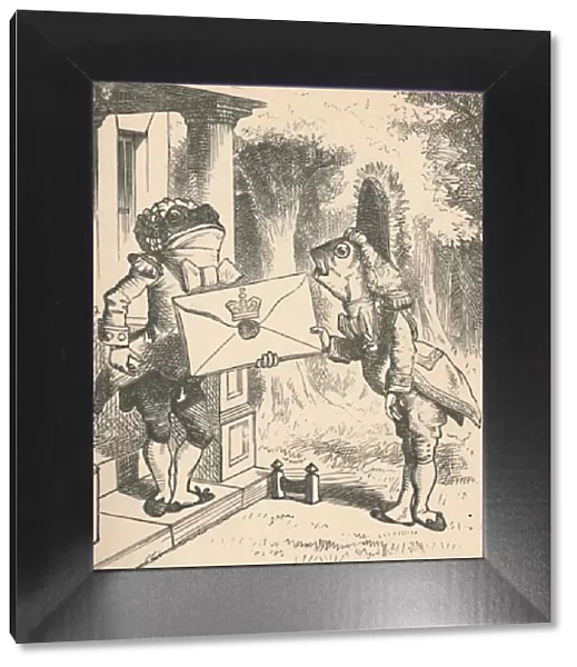 The Frog Footman delivers the invitation, 1889. Artist: John Tenniel