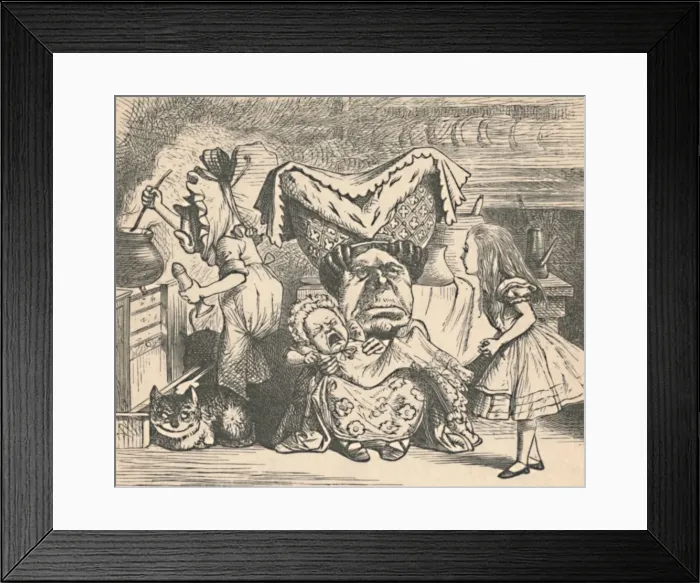 Framed Print : Alice, the Duchess, and the Baby, 1889. Artist: John Tenniel Framed Print : Alice, the Duchess, and the Baby, 1889. Artist: John Tenniel