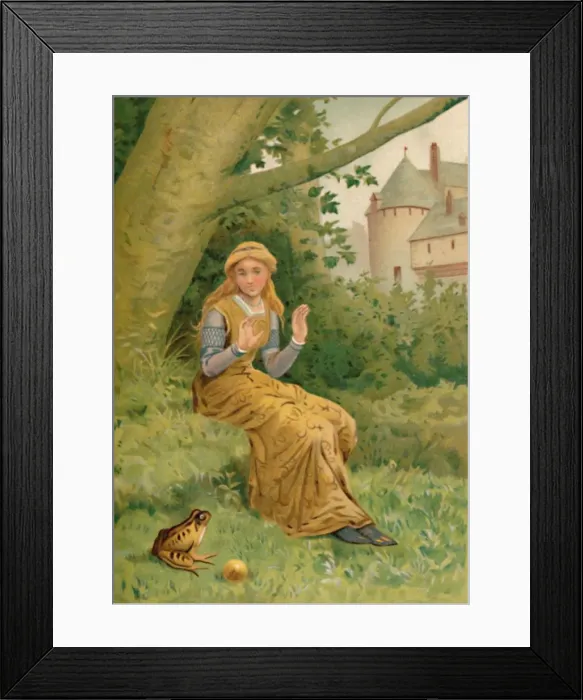 Framed Print : The Frog Prince and the Kings Daughter, 1901. Artist: Edward Henry Wehnert Framed Print : The Frog Prince and the Kings Daughter, 1901. Artist: Edward Henry Wehnert