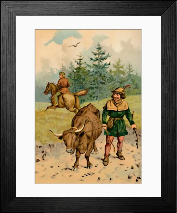 Framed Print : Hans and his Cow, 1901. Artist: Edward Henry Wehnert Framed Print : Hans and his Cow, 1901. Artist: Edward Henry Wehnert
