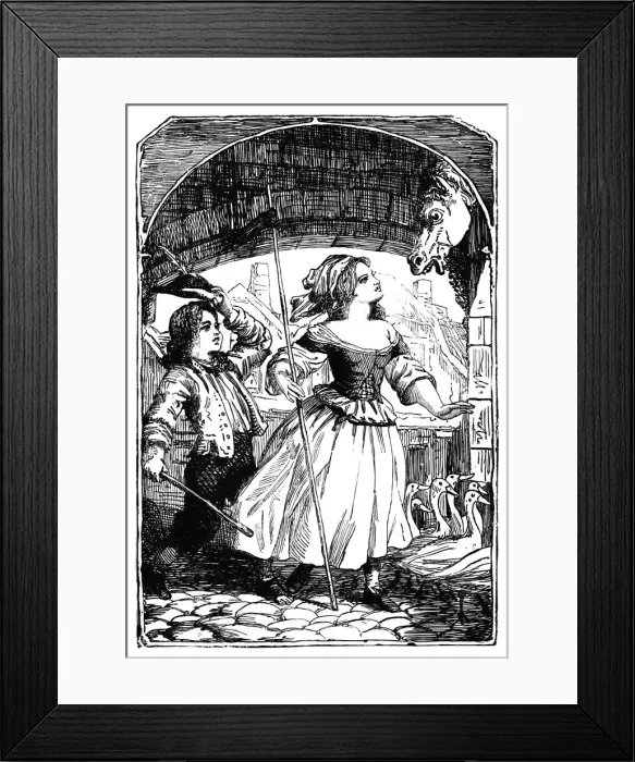 Framed Print : The Goose Girl, 1901. Artist: Edward Henry Wehnert Framed Print : The Goose Girl, 1901. Artist: Edward Henry Wehnert