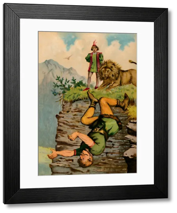 Framed Print : The Giants Downfall, 1901. Artist: Edward Henry Wehnert Framed Print : The Giants Downfall, 1901. Artist: Edward Henry Wehnert