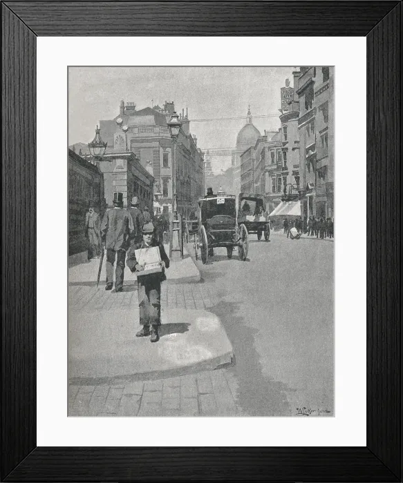 Framed Print : Cannon Street, 1891. Creator: William Luker. Cannon Street, 1891. Creator: William Luker Framed Print : Cannon Street, 1891. Creator: William Luker. Cannon Street, 1891. Creator: William Luker