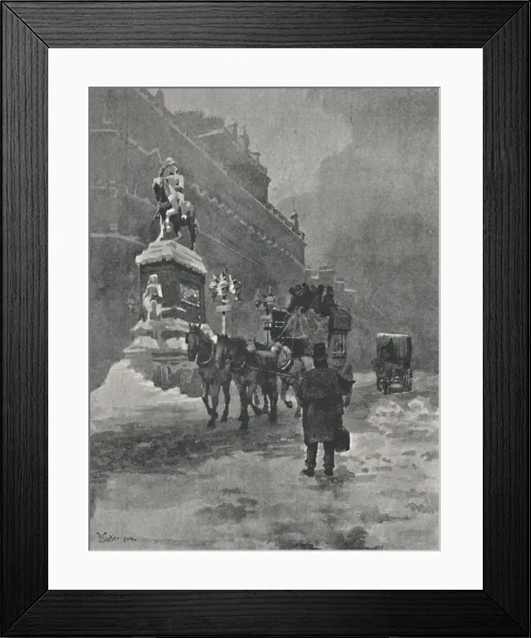 Framed Print : Holborn Circus - A Winter's Morning, 1891. Creator: William Luker. Holborn Circus - A Winter's Morning, 1891. Creator: William Luker Framed Print : Holborn Circus - A Winter's Morning, 1891. Creator: William Luker. Holborn Circus - A Winter's Morning, 1891. Creator: William Luker