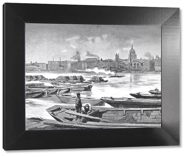 St. Pauls Cathedral from the South Bank of the River, 1891. Artist: William Luker