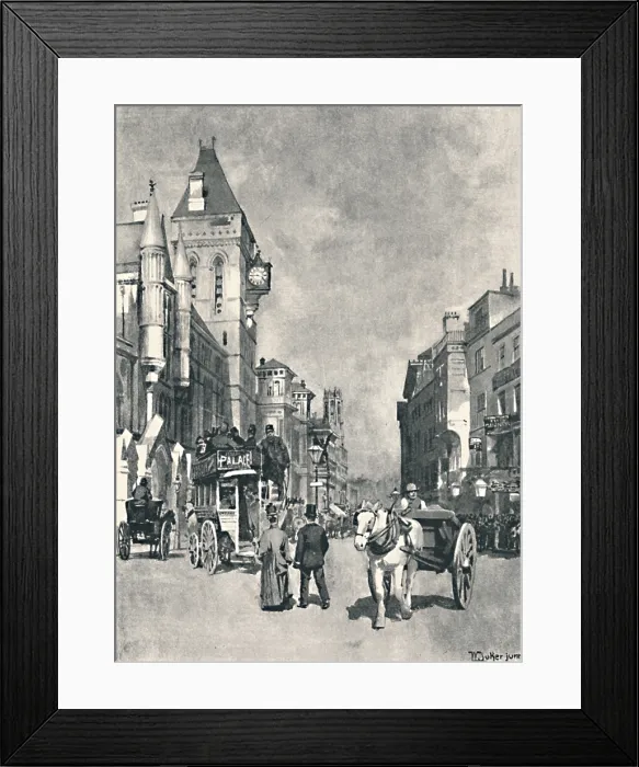 Framed Print : Fleet Street, Showing the Law Courts, 1891. Creator: William Luker. Fleet Street, Showing the Law Courts, 1891. Creator: William Luker Framed Print : Fleet Street, Showing the Law Courts, 1891. Creator: William Luker. Fleet Street, Showing the Law Courts, 1891. Creator: William Luker