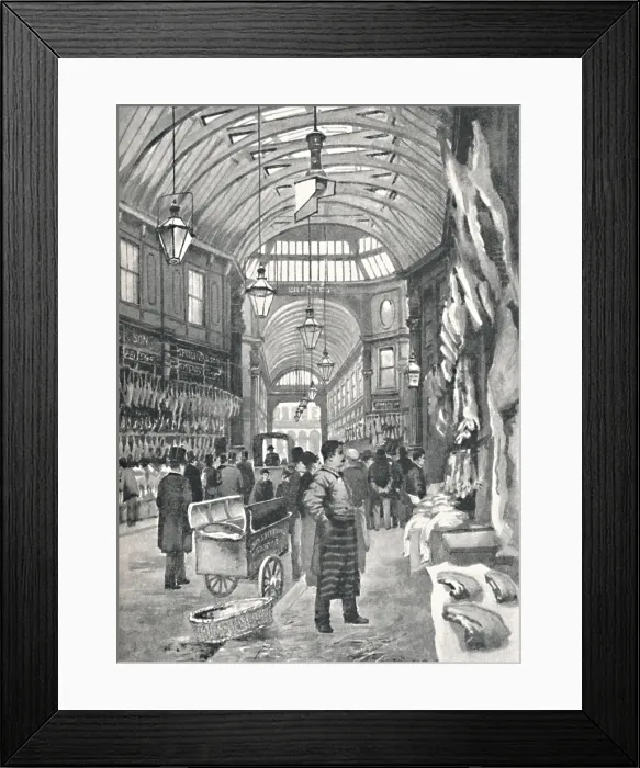 Framed Print : Leadenhall Market, 1891. Creator: William Luker. Leadenhall Market, 1891. Creator: William Luker Framed Print : Leadenhall Market, 1891. Creator: William Luker. Leadenhall Market, 1891. Creator: William Luker