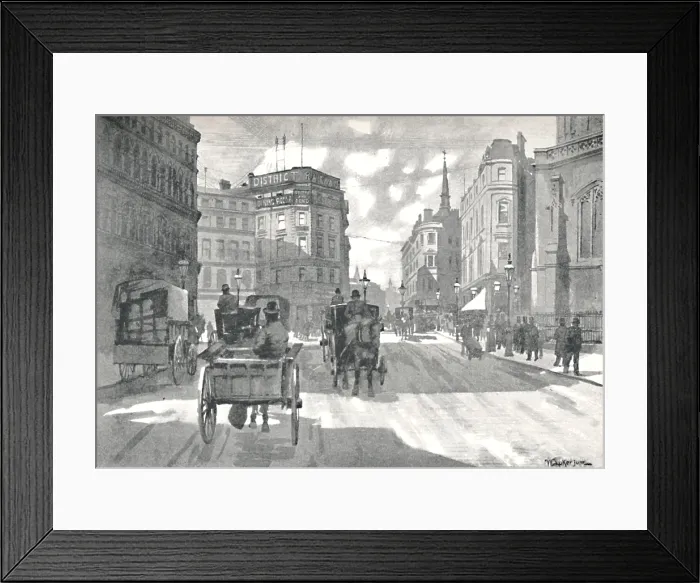 Framed Print : The Mansion House Station, District Railway Queen Victoria Street, 1891 Framed Print : The Mansion House Station, District Railway Queen Victoria Street, 1891