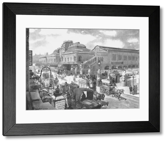 Framed Print : Liverpool Street Station, 1891. Creator: William Luker. Liverpool Street Station, 1891. Creator: William Luker Framed Print : Liverpool Street Station, 1891. Creator: William Luker. Liverpool Street Station, 1891. Creator: William Luker