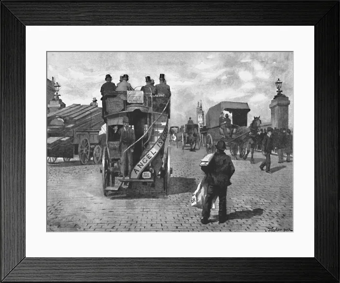 Framed Print : London Bridge, South, 1891. Creator: William Luker. London Bridge, South, 1891. Creator: William Luker Framed Print : London Bridge, South, 1891. Creator: William Luker. London Bridge, South, 1891. Creator: William Luker