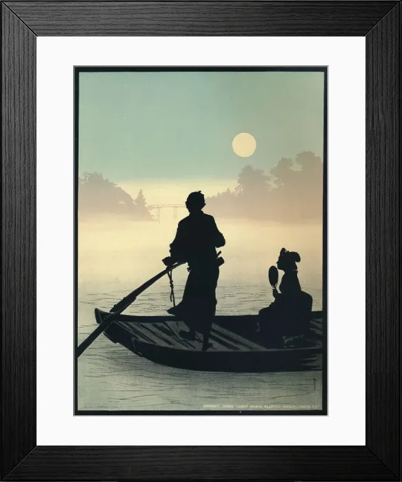 Framed Print : Silhouette Fast Process Inks, 1917. Artist: Nippon Yusen Kaisha Framed Print : Silhouette Fast Process Inks, 1917. Artist: Nippon Yusen Kaisha