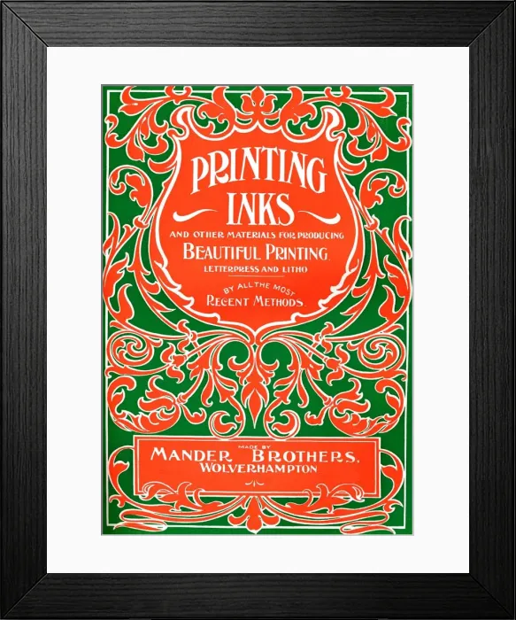 Framed Print : Printing Inks and Other Materials for Producing Beautiful Printing - advert, 1916. Artist: Mander Brothers Framed Print : Printing Inks and Other Materials for Producing Beautiful Printing - advert, 1916. Artist: Mander Brothers