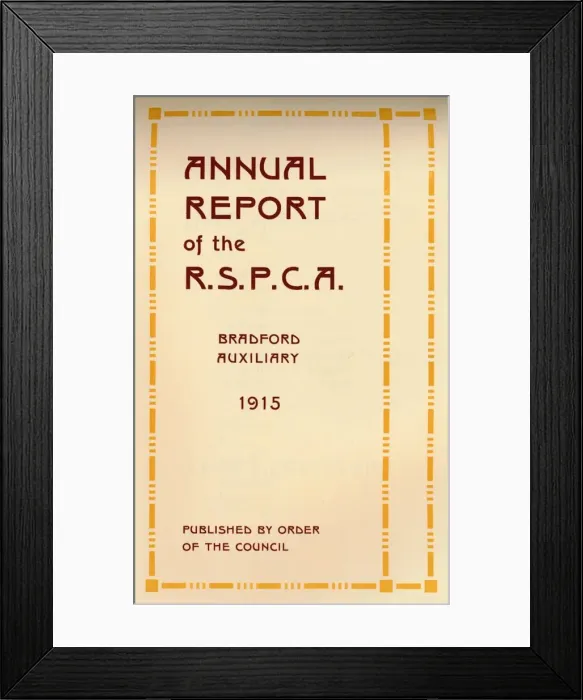 Framed Print : Annual Report of the R. S. P. C. A. 1916 Framed Print : Annual Report of the R. S. P. C. A. 1916
