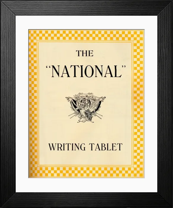 Framed Print : The National Writing Tablet, 1916. Artist: RH Stevens & Co Framed Print : The National Writing Tablet, 1916. Artist: RH Stevens & Co
