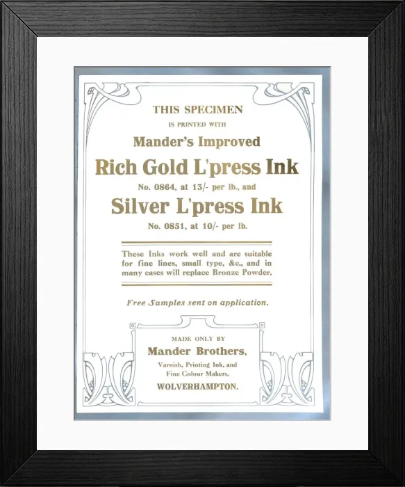 Framed Print : Mander Brothers Advert, 1919. Artist: Mander Brothers Framed Print : Mander Brothers Advert, 1919. Artist: Mander Brothers