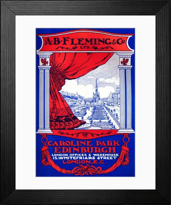 Framed Print : A. B. Fleming & Co. Ltd. advert, 1910 Framed Print : A. B. Fleming & Co. Ltd. advert, 1910