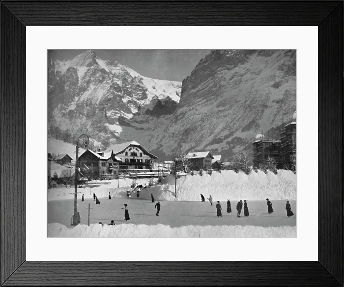 Framed Print : Grindelwald in Winter, 1910. Artist: John Swain & Son Framed Print : Grindelwald in Winter, 1910. Artist: John Swain & Son