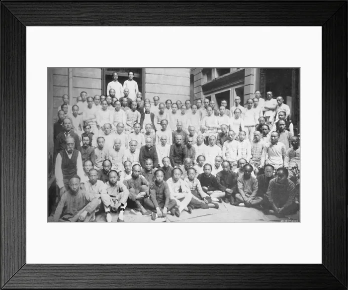 Framed Print : Compositors and Pressmen, North China Daily News Office, 1910. Artist: Cox Company Ltd Framed Print : Compositors and Pressmen, North China Daily News Office, 1910. Artist: Cox Company Ltd