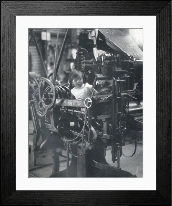 Framed Print : The Latest in Linos, 1910. Artist: Edward Myers Framed Print : The Latest in Linos, 1910. Artist: Edward Myers