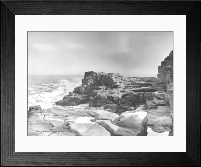 Framed Print : Table Rocks, Whitley Bay, 1907. Artist: Photochrom Co Ltd of London Framed Print : Table Rocks, Whitley Bay, 1907. Artist: Photochrom Co Ltd of London