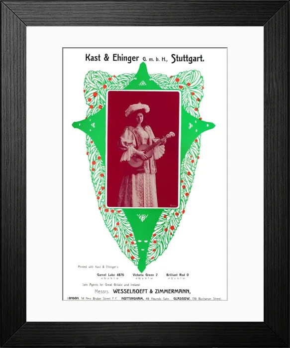 Framed Print : Kast & Ehinger G. m. b. H. Stuttgart advertisement, 1907. Artist: G Dreher Framed Print : Kast & Ehinger G. m. b. H. Stuttgart advertisement, 1907. Artist: G Dreher