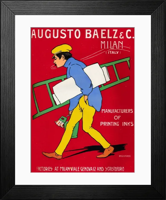 Framed Print : Augusto Baelz & C. advert, 1907 Framed Print : Augusto Baelz & C. advert, 1907