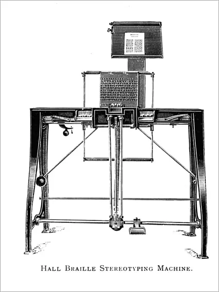 Hall Braille Stereotyping Machine, 1919