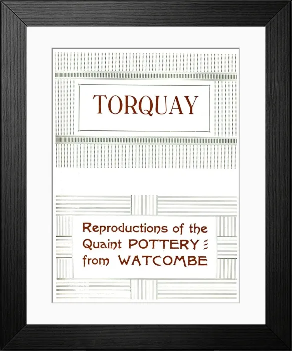 Framed Print : Torquay - Reproductions of the Quaint Pottery from Watcombe, 1919 Framed Print : Torquay - Reproductions of the Quaint Pottery from Watcombe, 1919