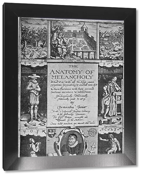 Title-Page to Burtons Anatomy of Melancholy, 1628, 1628, (1903). Artist: Jacob Christoph Le Blon