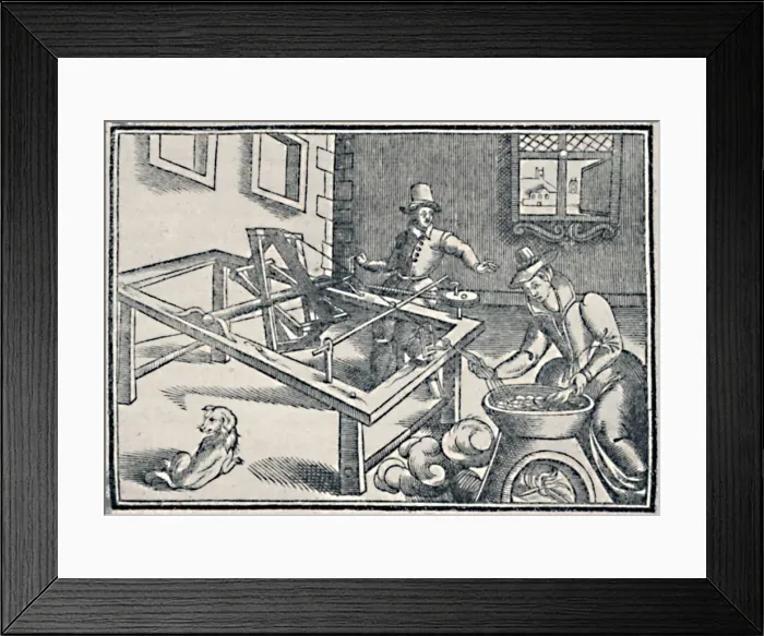 Framed Print : Winding Off Silk, c1600, (1903) Framed Print : Winding Off Silk, c1600, (1903)