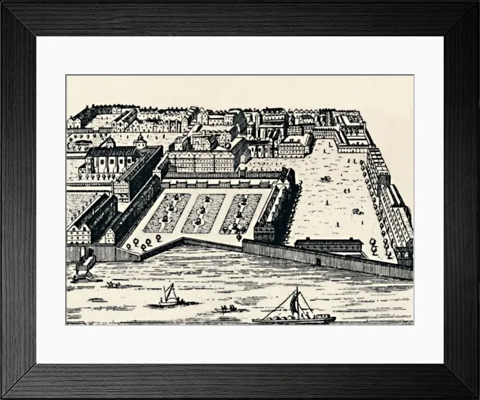 Framed Print : The Temple from the Thames, c1650, (1903) Framed Print : The Temple from the Thames, c1650, (1903)