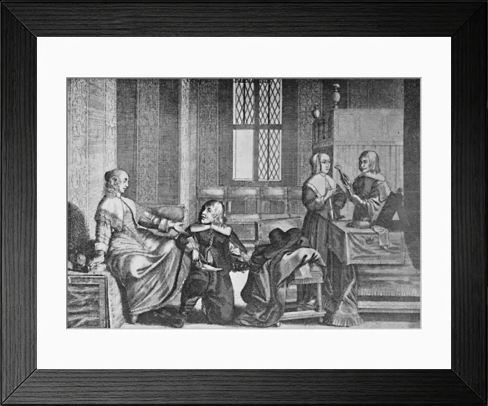 Framed Print : A Lady Buying Shoes, c1650, (1903). Artist: Wenceslaus Hollar Framed Print : A Lady Buying Shoes, c1650, (1903). Artist: Wenceslaus Hollar