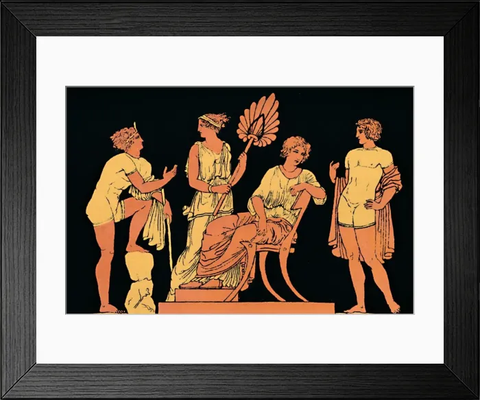 Framed Print : Iphigenia and Orestes, 1880. Artist: Antique Framed Print : Iphigenia and Orestes, 1880. Artist: Antique