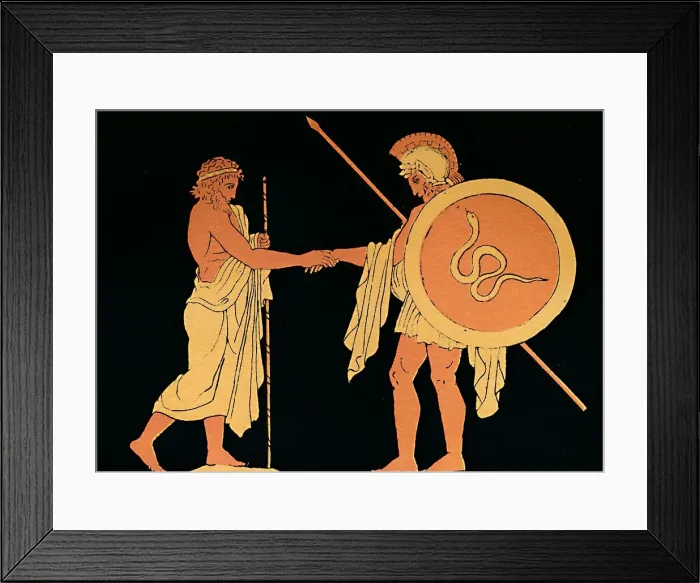 Framed Print : Pelias Sending Forth Jason, 1880. Artist: Antique Framed Print : Pelias Sending Forth Jason, 1880. Artist: Antique